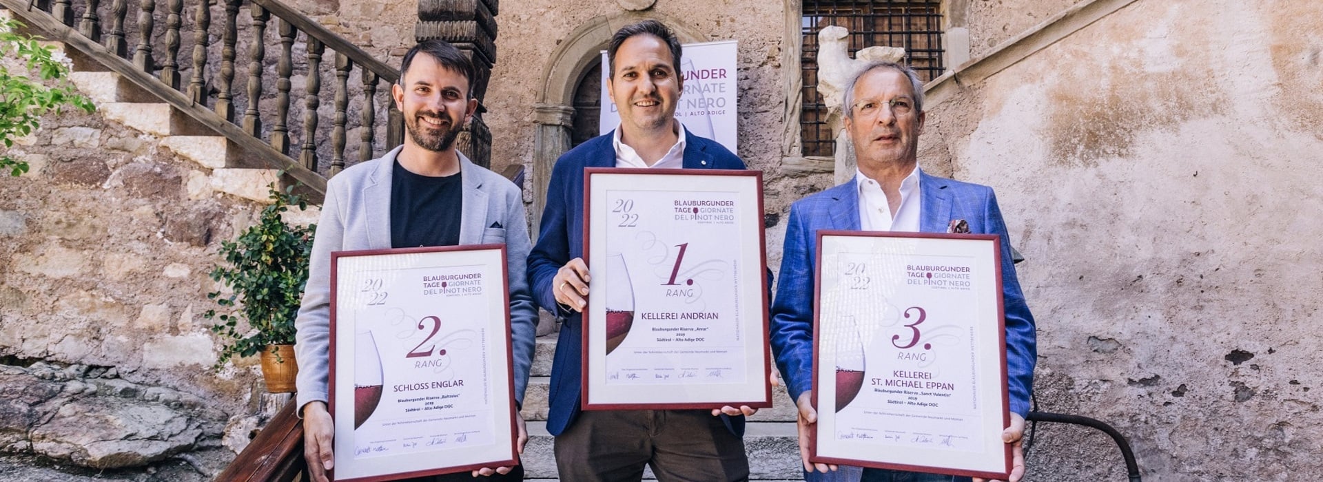 Premiazione dei vincitori - Giornate del Pinot Nero Alto Adige